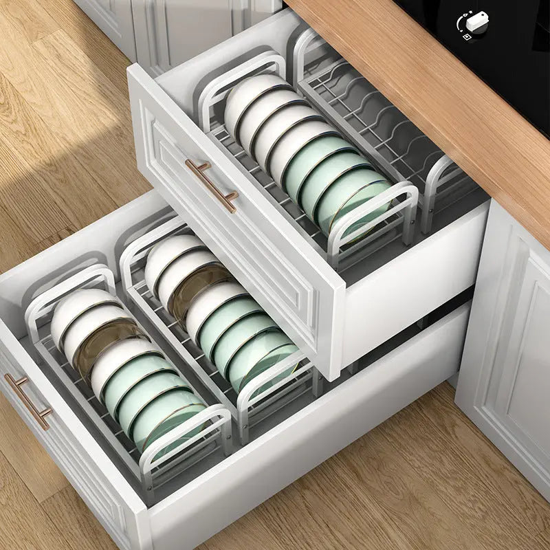 Garderion Kitchen Storage Rack – Double-Layer Dish Organizer Garderion