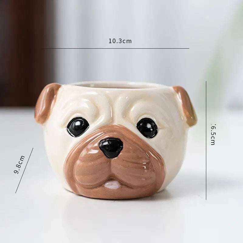 Garderion Ceramic Cartoon Animal Flowerpot – Cute Home Planter Garderion