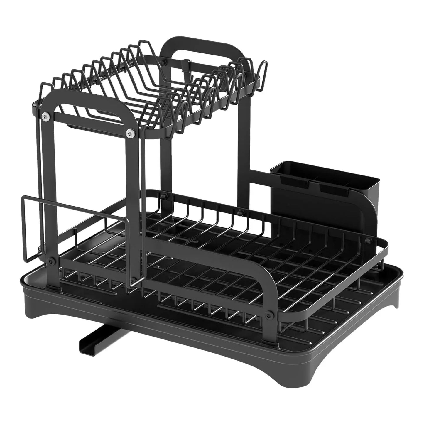 Garderion 2-Tier Dish Drying Rack with Drainboard Set Garderion