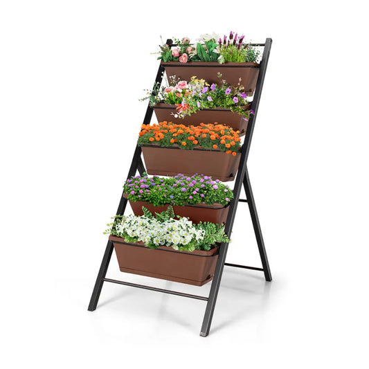 Garderion 5-Tier Vertical Garden Planter - Elevated Raised Bed with 5 Containers Garderion