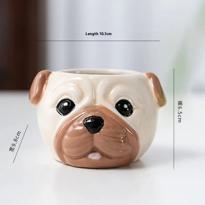 Garderion Ceramic Cartoon Animal Flowerpot – Cute Home Planter Garderion