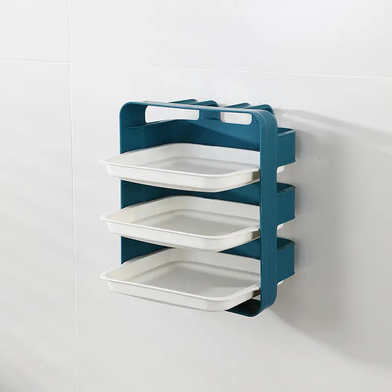 Garderion Wall-mounted Kitchen Shelf – 3/6 Layer Side Tray Organizer Garderion