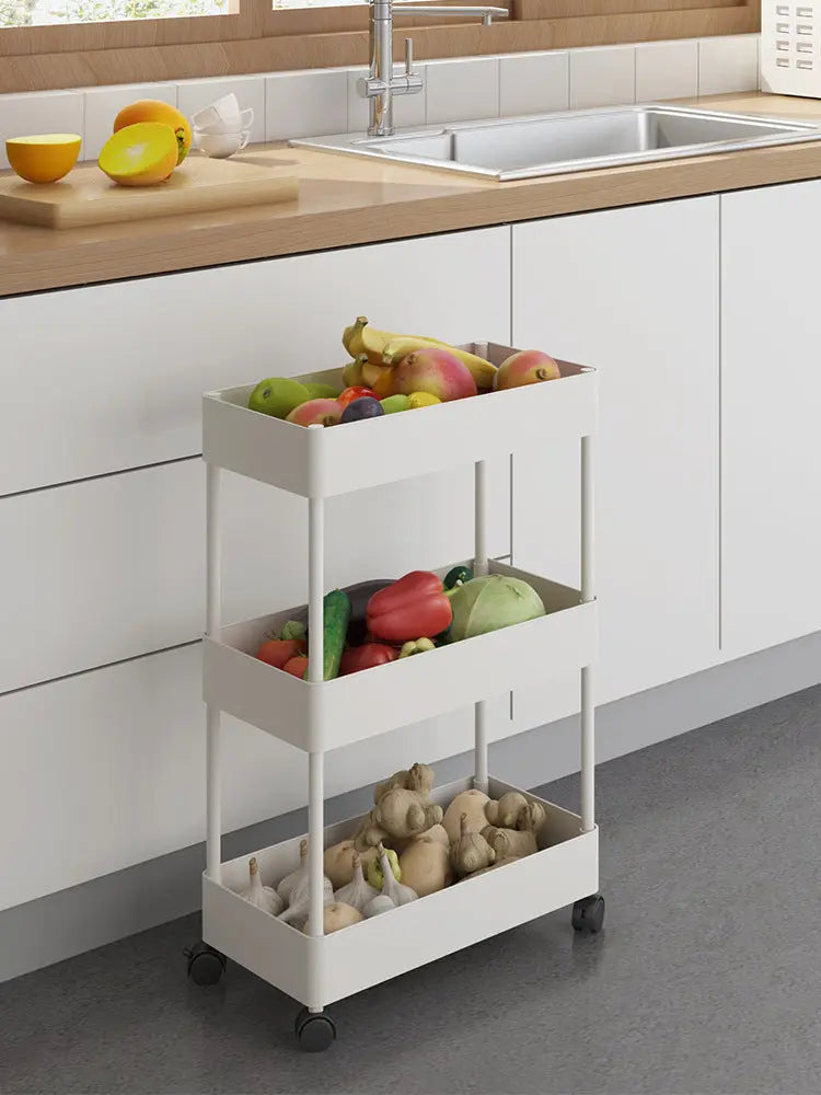 Garderion 4-Layer Plastic Shelf – Bathroom & Kitchen Storage Garderion