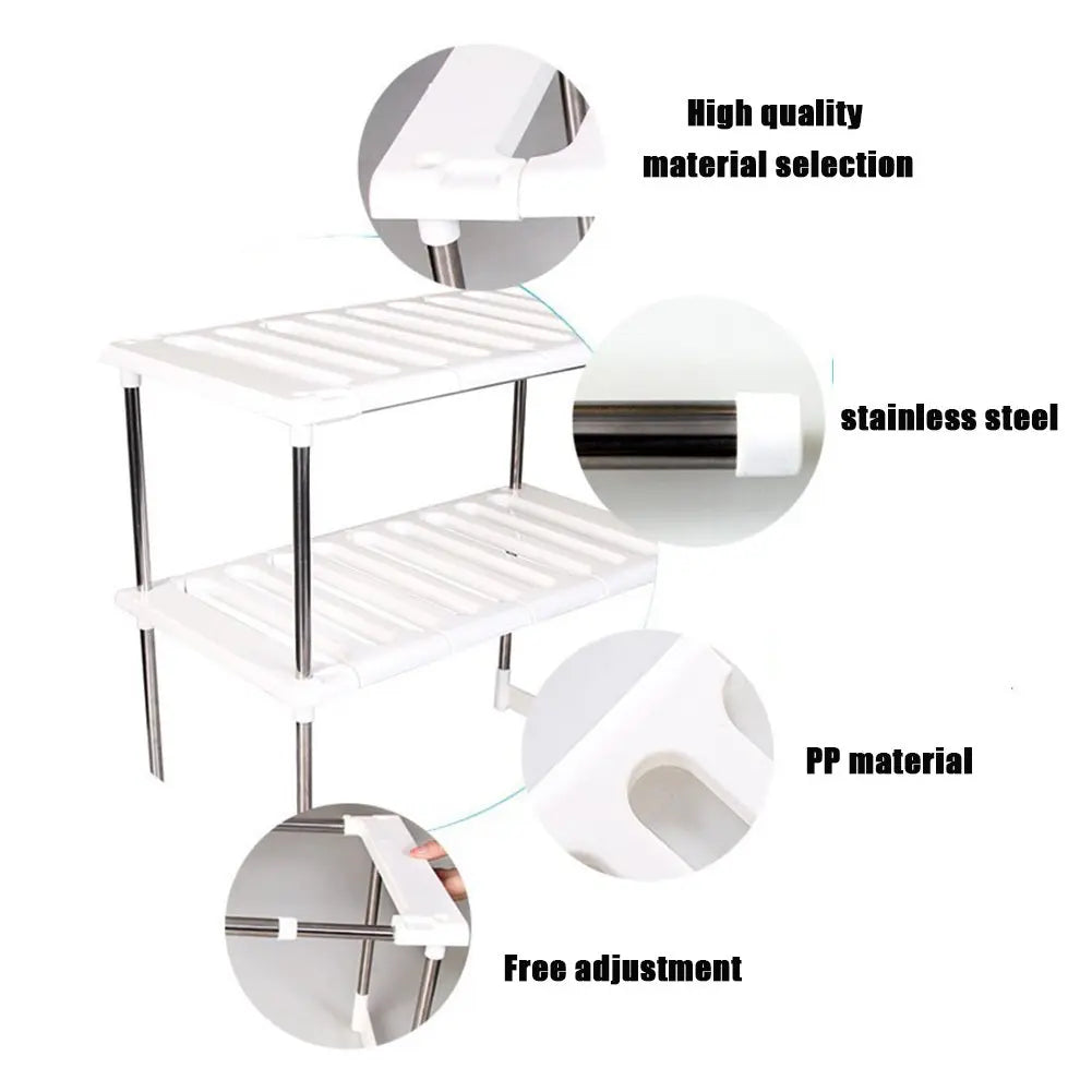 Garderion Retractable Kitchen Shelf – Adjustable Storage Rack Garderion
