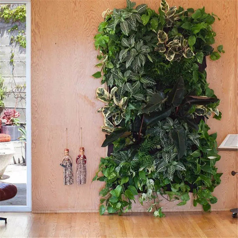 Garderion Wall Garden Hanging Planting Bags – Vertical Indoor & Outdoor Planter (18 Pockets) Garderion