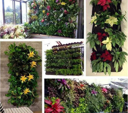 Garderion Wall Garden Hanging Planting Bags – Vertical Indoor & Outdoor Planter (18 Pockets) Garderion