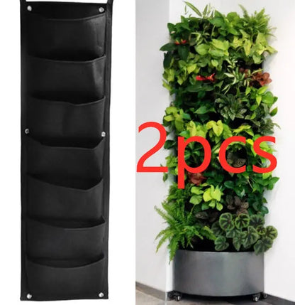 Garderion Wall Garden Hanging Planting Bags – Vertical Indoor & Outdoor Planter (18 Pockets) Garderion