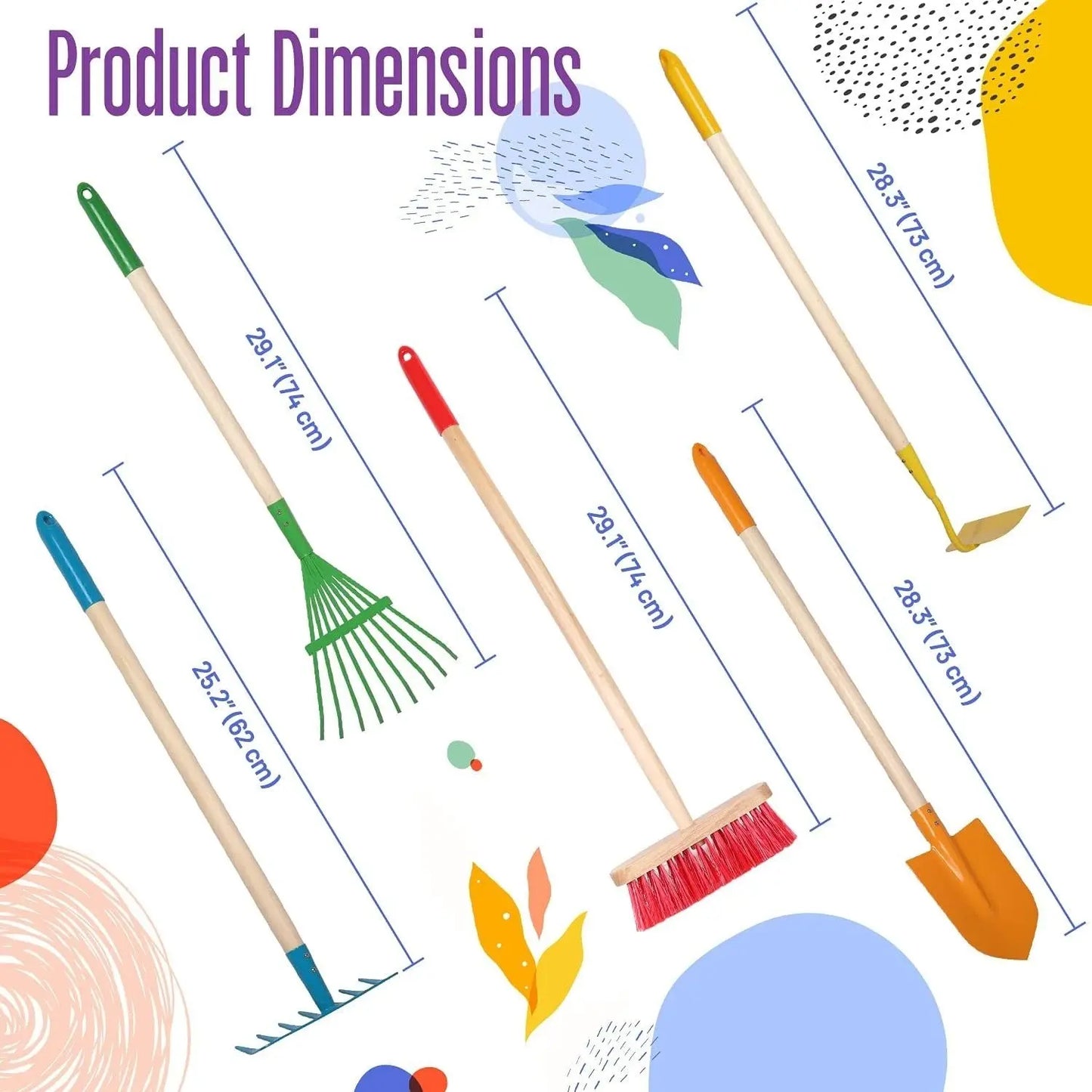 Garderion Kids 6-Piece Gardening Tools Set – Children Rake & Tools Garderion