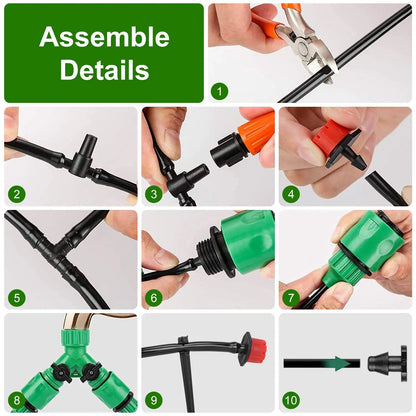 Garderion 164FT Automatic Drip Irrigation Kit for Garden & Patio Garderion