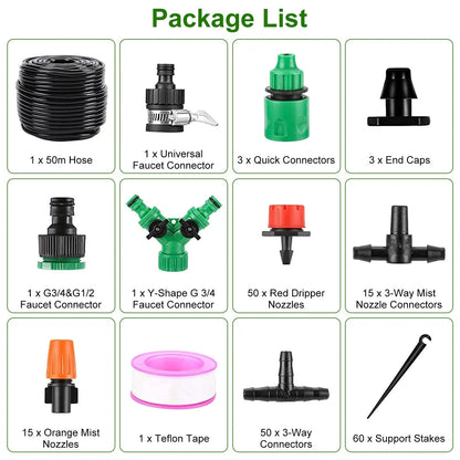 Garderion 164FT Automatic Drip Irrigation Kit for Garden & Patio Garderion