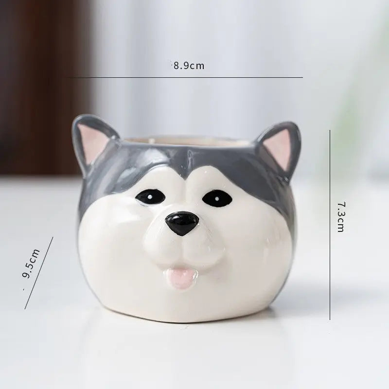 Garderion Ceramic Cartoon Animal Flowerpot – Cute Home Planter Garderion