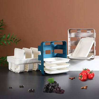 Garderion Wall-mounted Kitchen Shelf – 3/6 Layer Side Tray Organizer Garderion