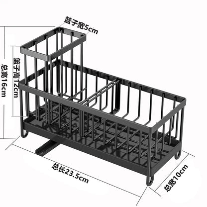 Garderion 304 Stainless Steel Sponge and Cloth Storage Rack - Black Garderion