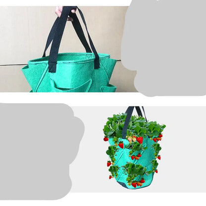 Garderion Woven Strawberry Planting Bag – 3 Gallon Gardening Garderion
