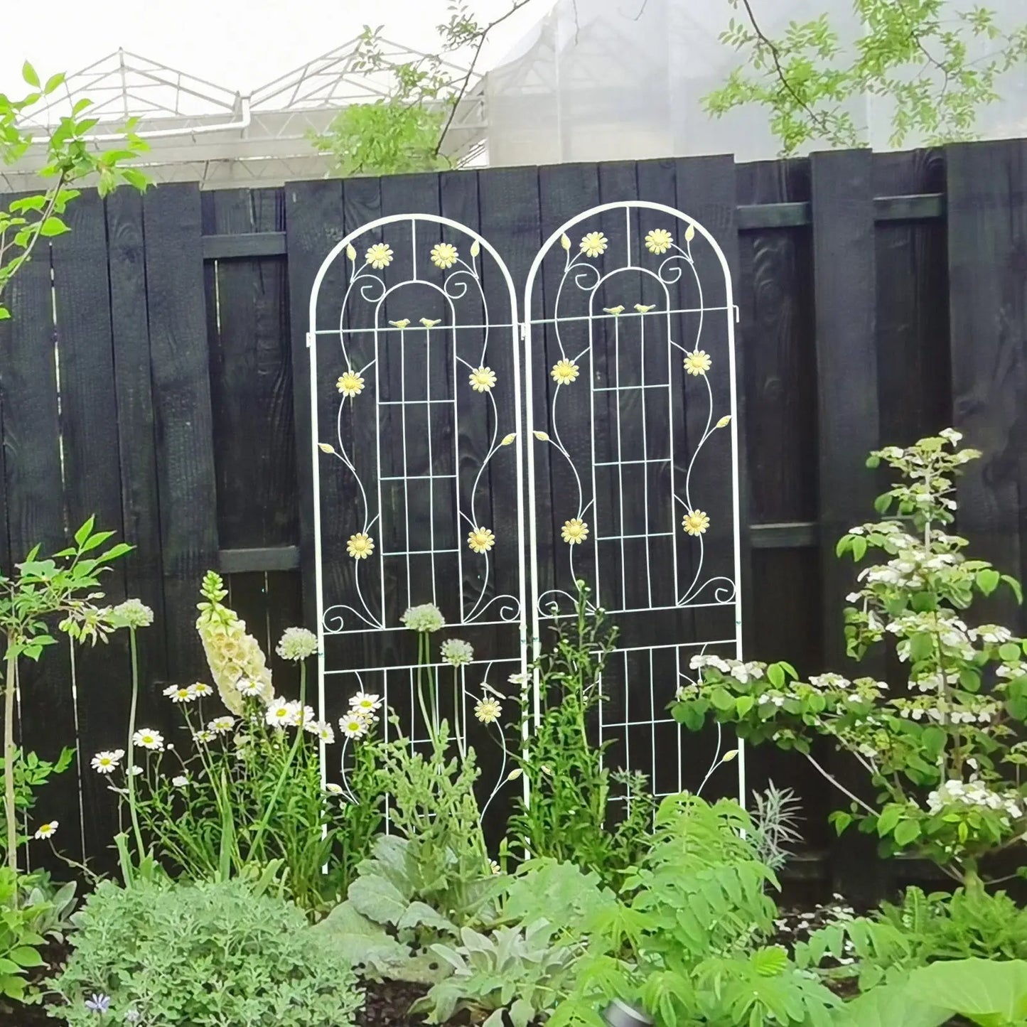 Garderion 2 Pack Metal Garden Trellis Rustproof for Climbing Plants Garderion