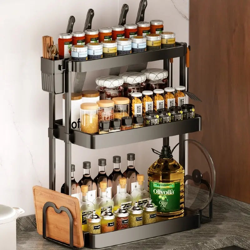 Garderion Kitchen Rack – Multi-Layer Seasoning Organizer Garderion
