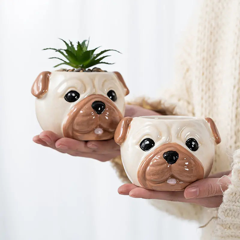 Garderion Ceramic Cartoon Animal Flowerpot – Cute Home Planter Garderion