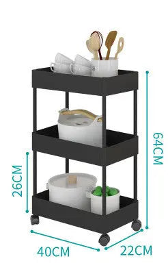 Garderion 4-Layer Plastic Shelf – Bathroom & Kitchen Storage Garderion