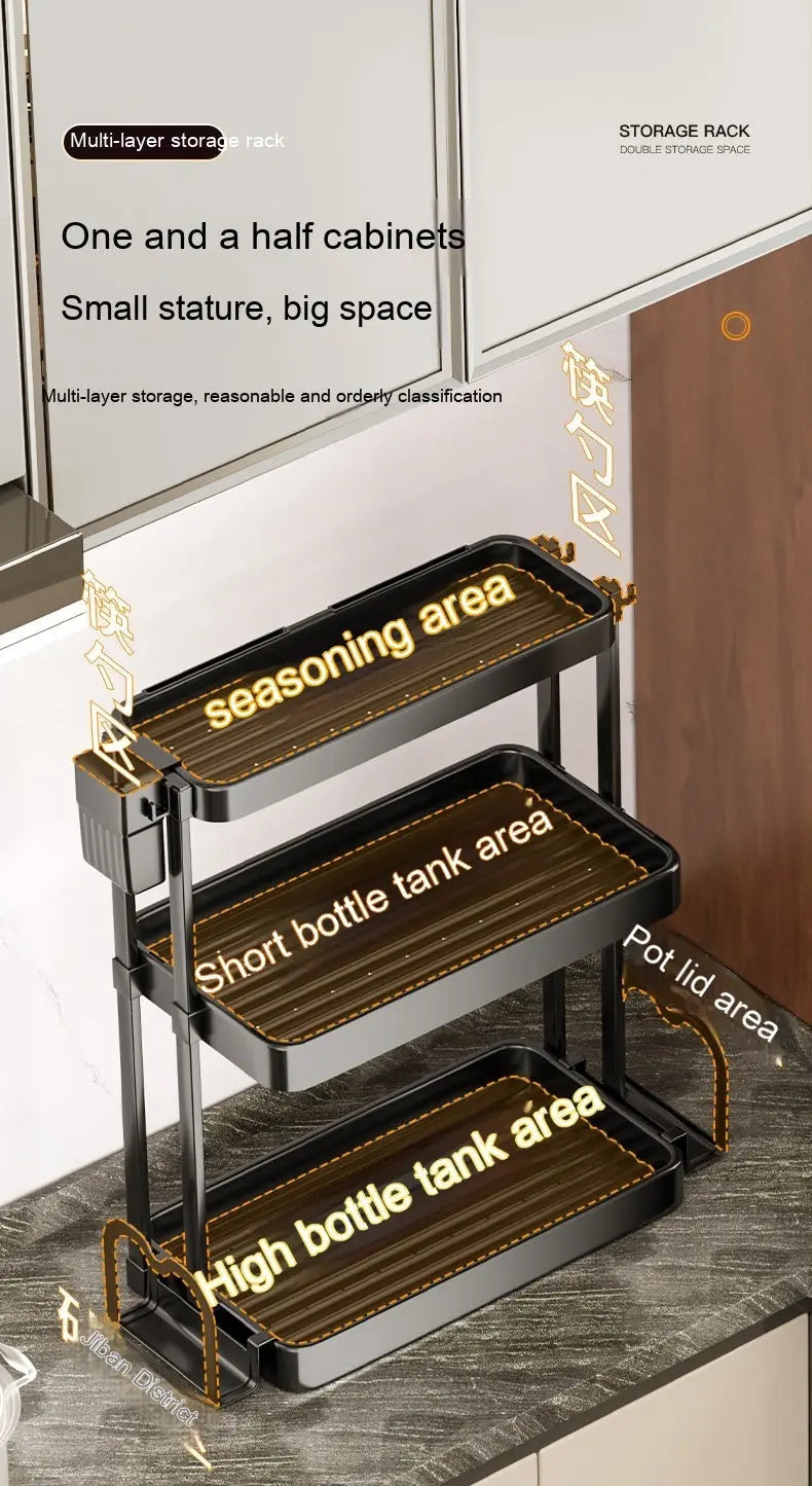 Garderion Kitchen Rack – Multi-Layer Seasoning Organizer Garderion