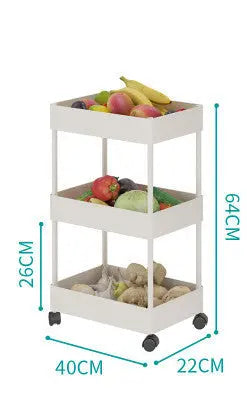Garderion 4-Layer Plastic Shelf – Bathroom & Kitchen Storage Garderion