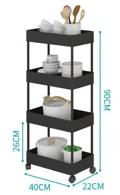 Garderion 4-Layer Plastic Shelf – Bathroom & Kitchen Storage Garderion