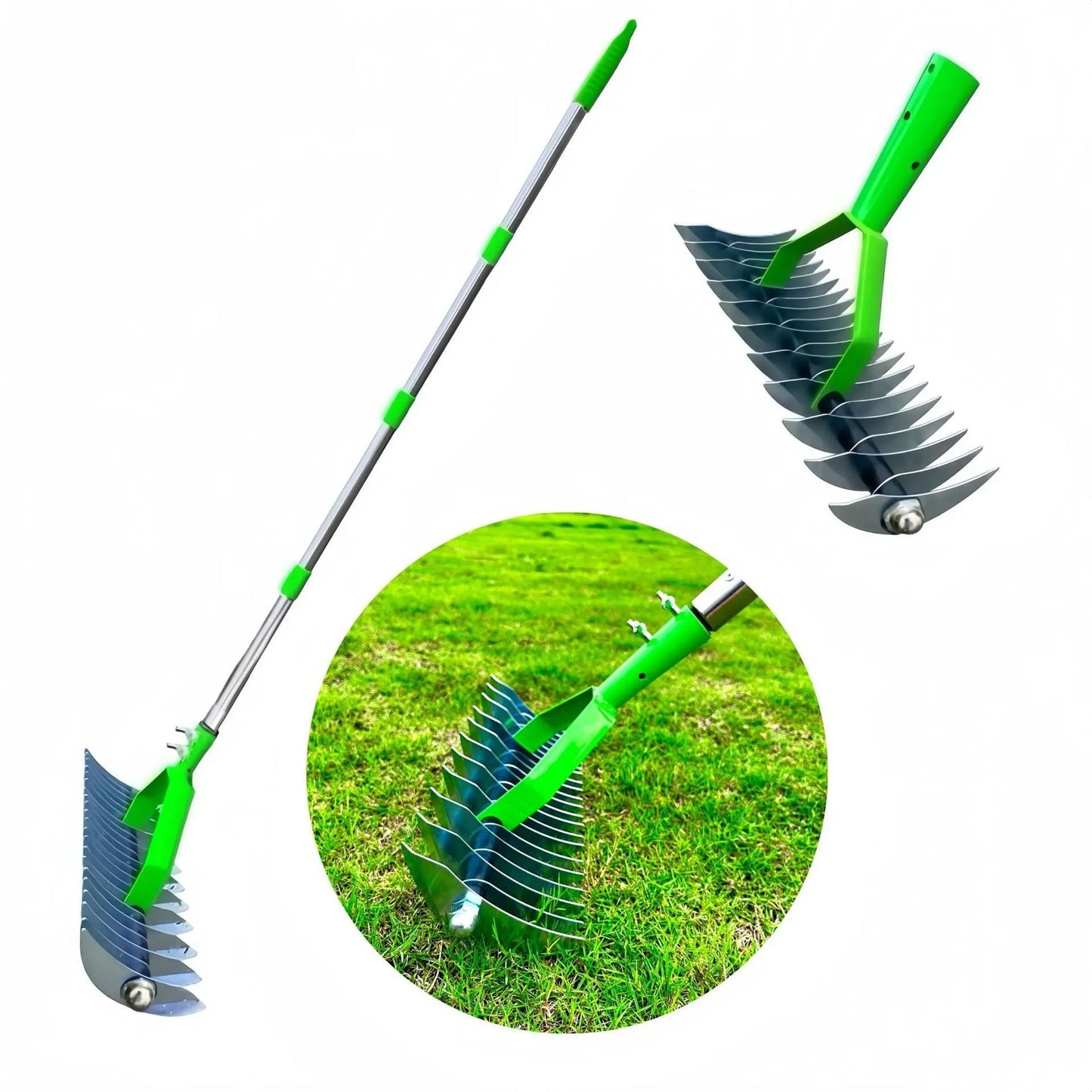 Garderion Carbon Steel Lawn Rake & Soil Ripper – Gardening Tools Garderion