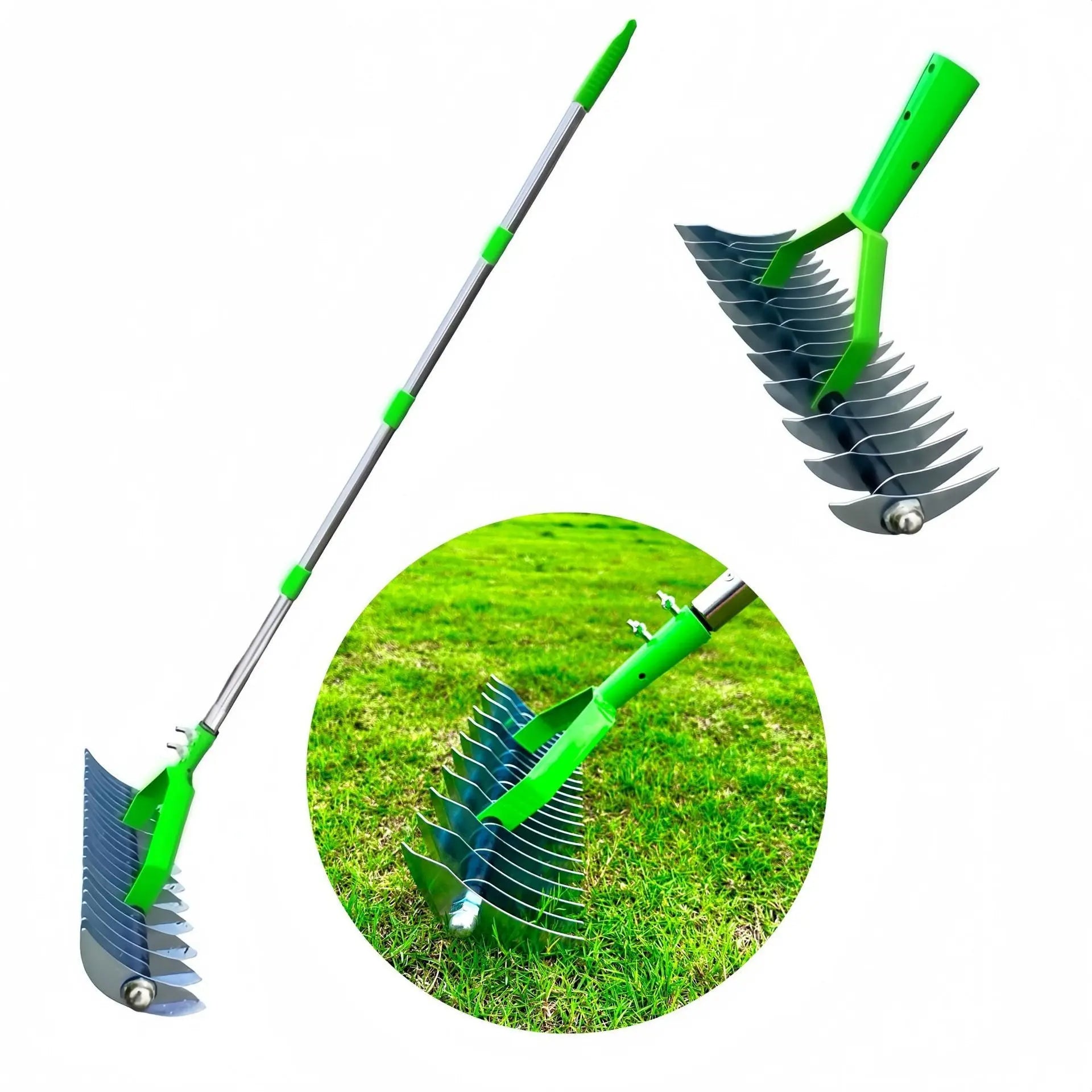 Garderion Carbon Steel Lawn Rake & Soil Ripper – Gardening Tools Garderion