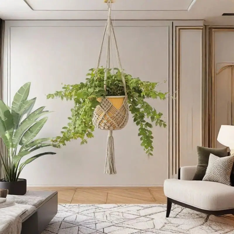 Garderion Woven Flower Pot – Minimalist Handcrafted Planter Garderion