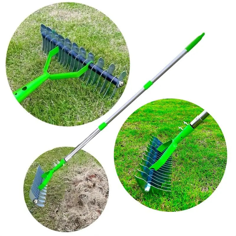 Garderion Carbon Steel Lawn Rake & Soil Ripper – Gardening Tools Garderion