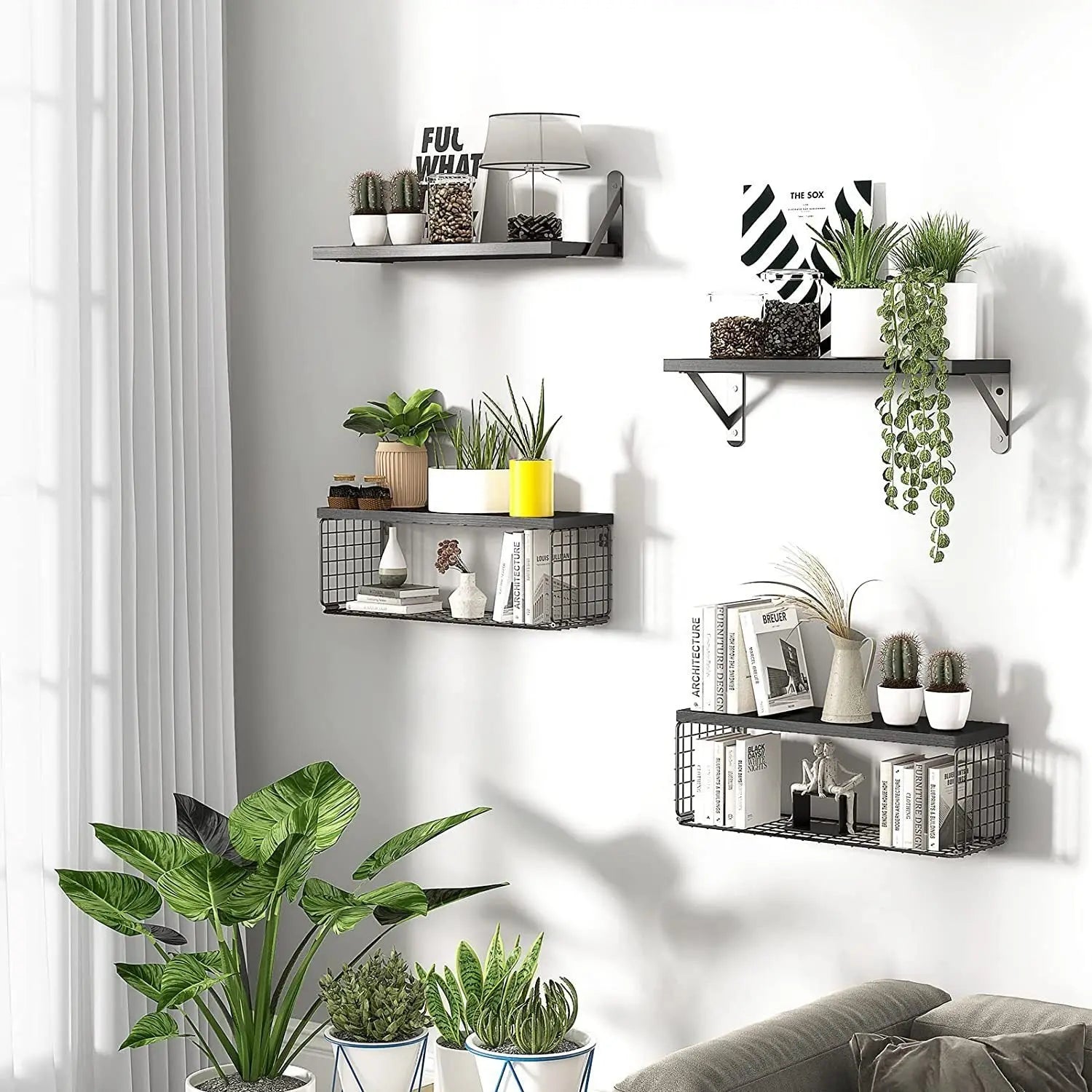 Garderion Wooden Shelf – 4-Layer Kitchen & Living Room Rack Garderion