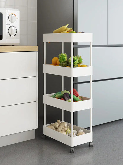 Garderion 4-Layer Plastic Shelf – Bathroom & Kitchen Storage Garderion