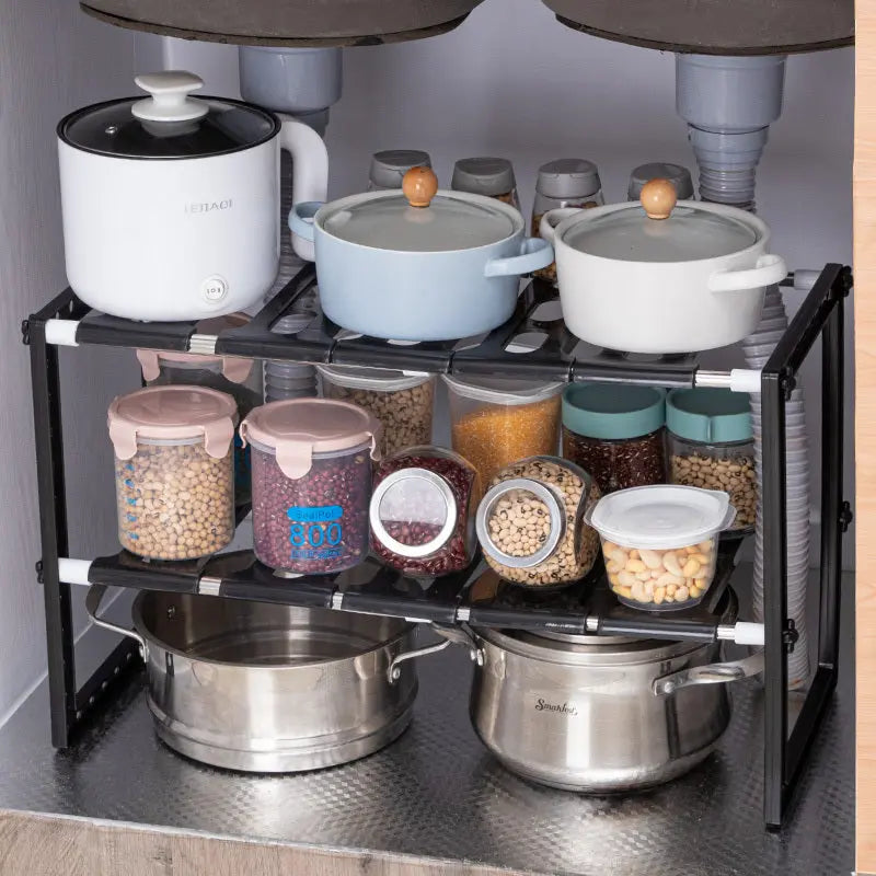 Garderion Retractable Kitchen Shelf – Adjustable Storage Rack Garderion