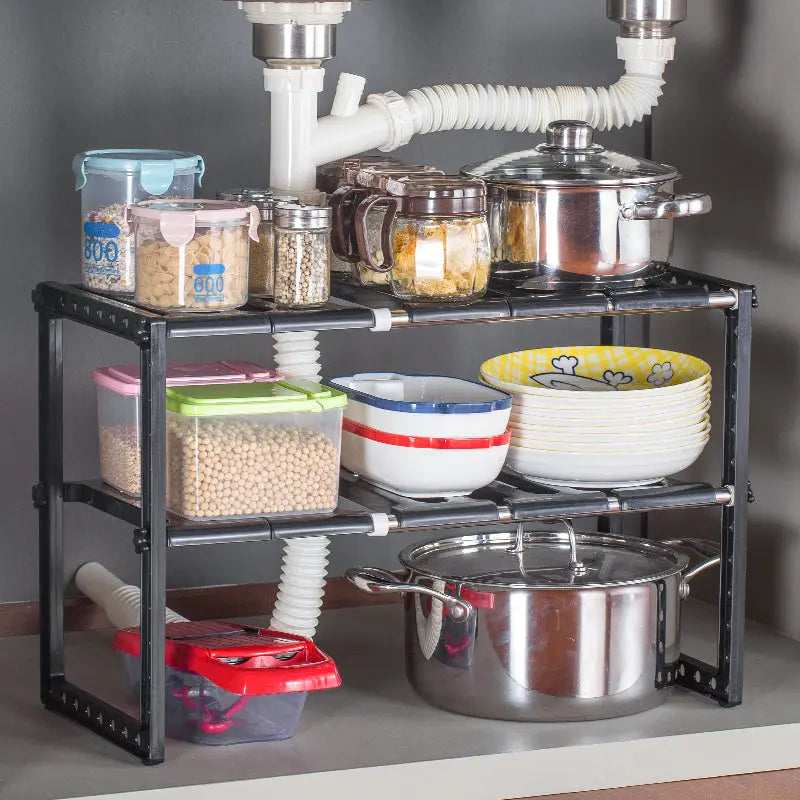 Garderion Retractable Kitchen Shelf – Adjustable Storage Rack Garderion