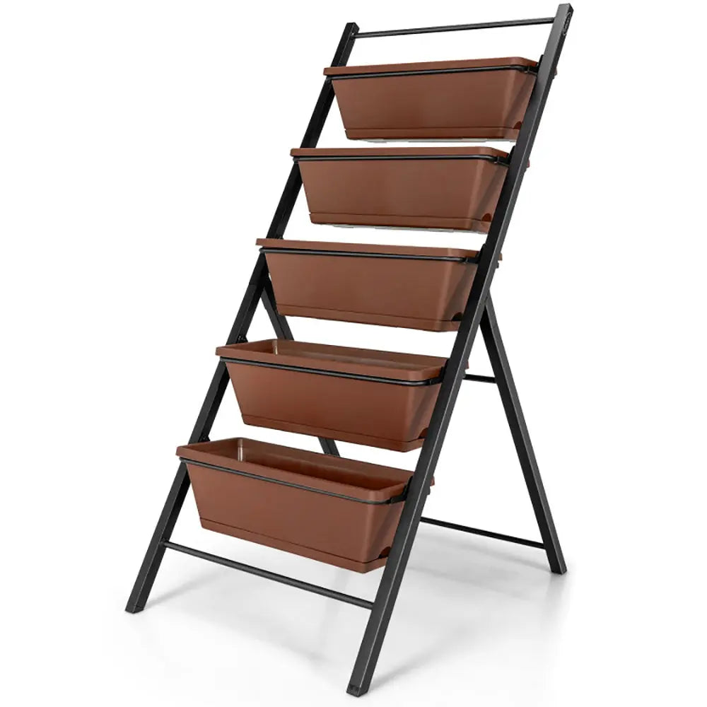 Garderion 5-Tier Vertical Garden Planter - Elevated Raised Bed with 5 Containers Garderion