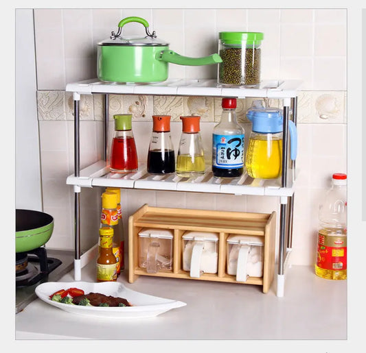 Garderion Retractable Kitchen Shelf – Adjustable Storage Rack Garderion