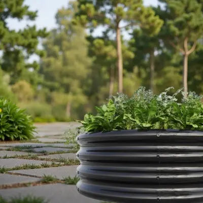 Garderion 2PCS Tall Round Metal Raised Garden Bed for Outdoor Use Garderion