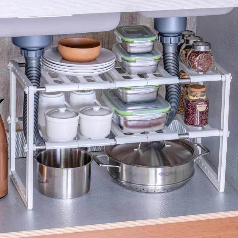 Garderion Retractable Kitchen Shelf – Adjustable Storage Rack Garderion