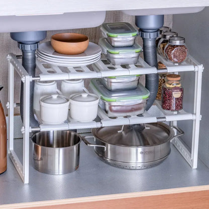 Garderion Retractable Kitchen Shelf – Adjustable Storage Rack Garderion
