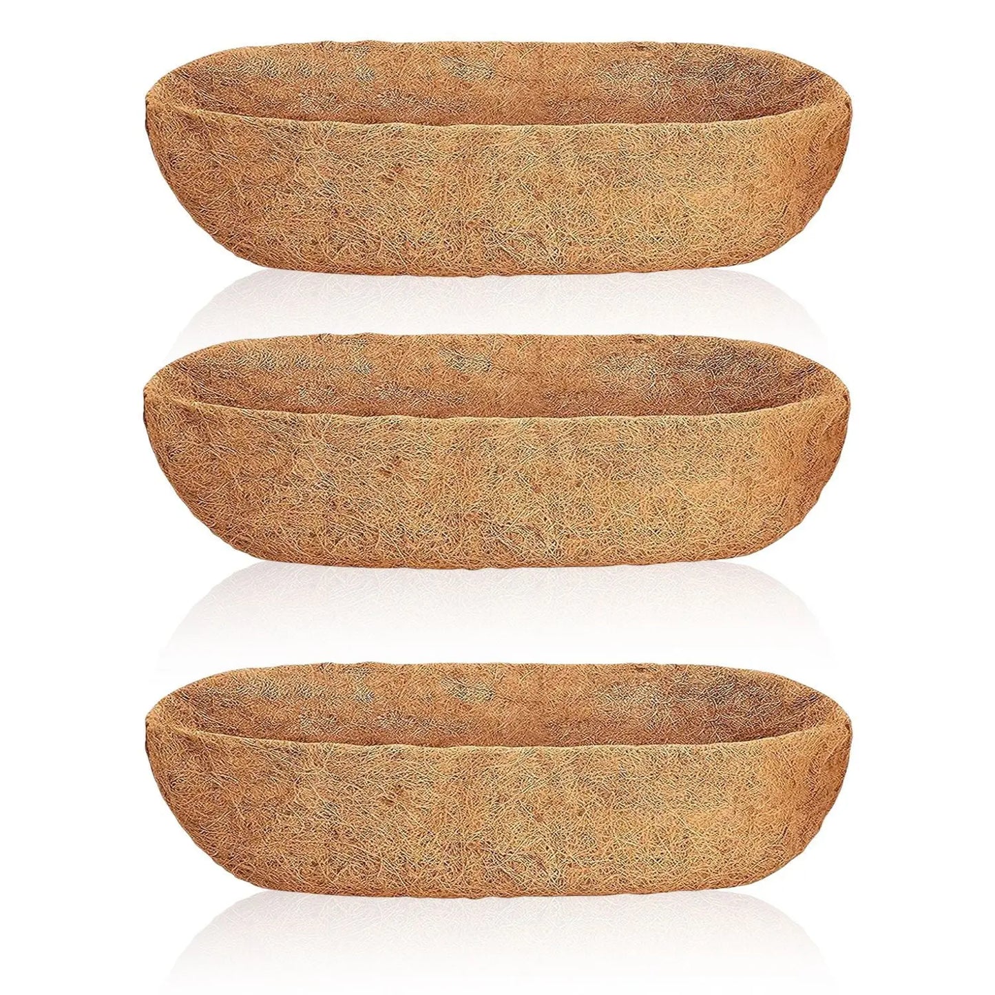 Garderion 3Pcs Coco Liners for Planters | Coconut Fiber Window Box Replacement Garderion