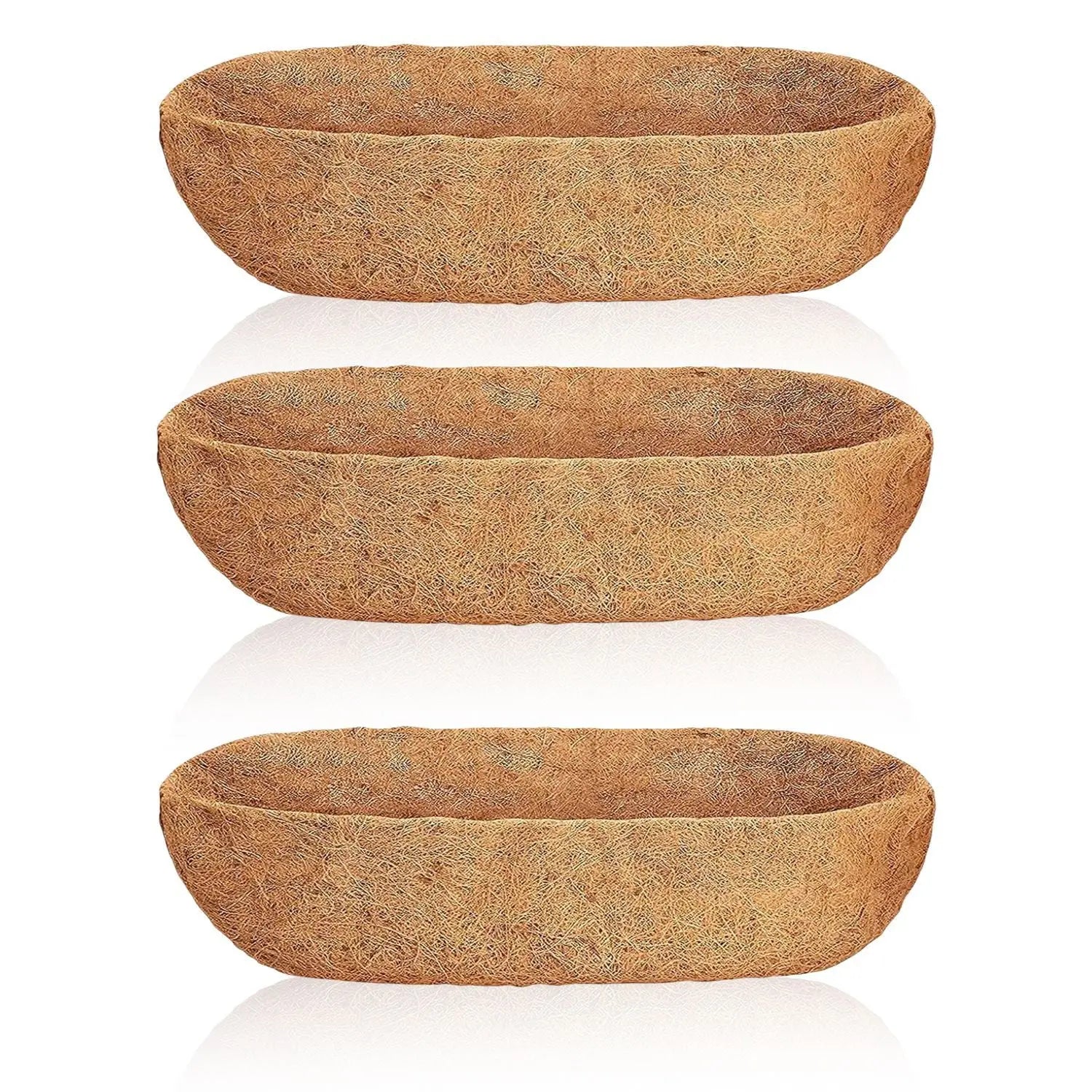 Garderion 3Pcs Coco Liners for Planters | Coconut Fiber Window Box Replacement Garderion