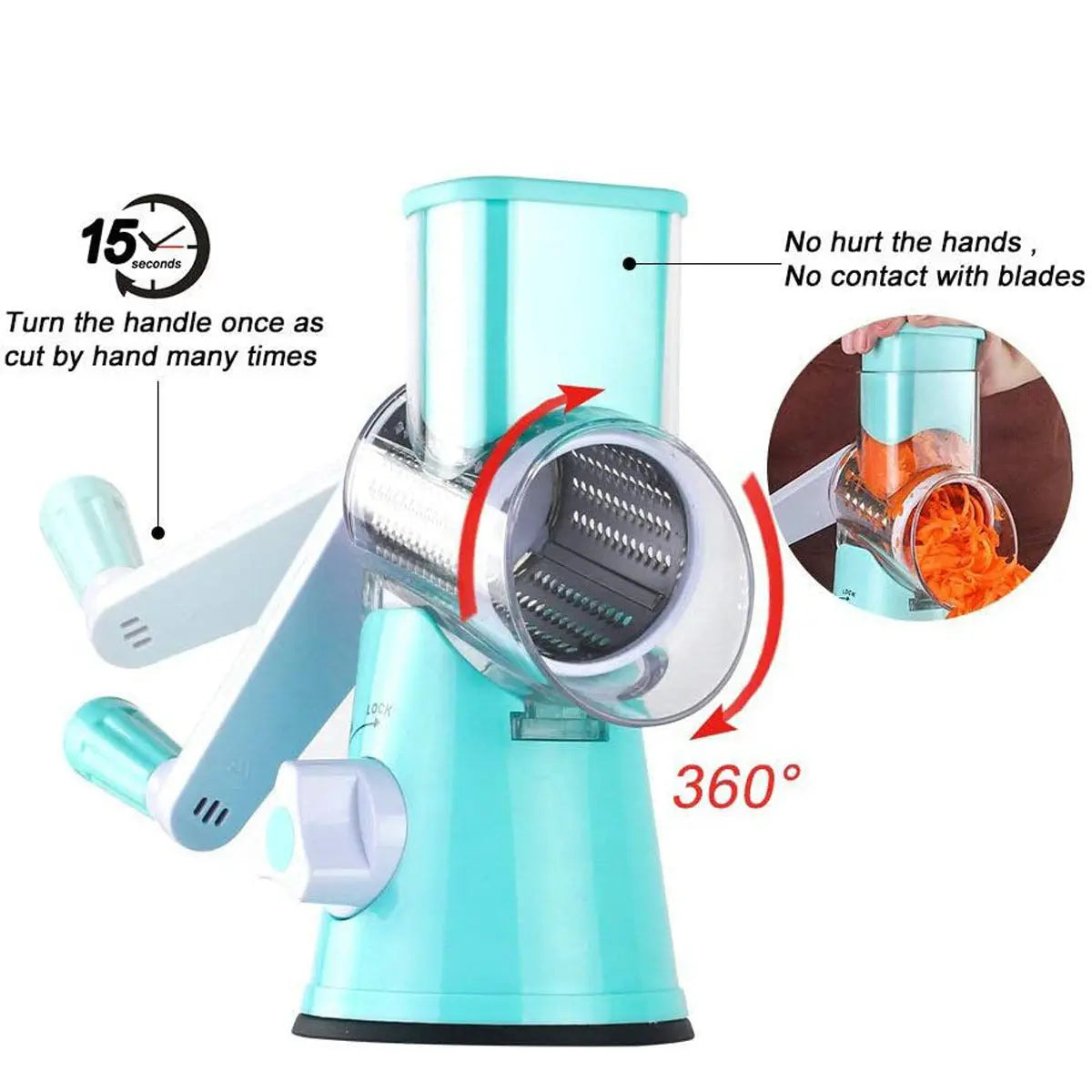 Garderion Manual Round Mandoline Slicer – Multifunctional Garderion