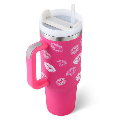 Garderion 40oz Insulated Tumbler with Handle & Straw Garderion