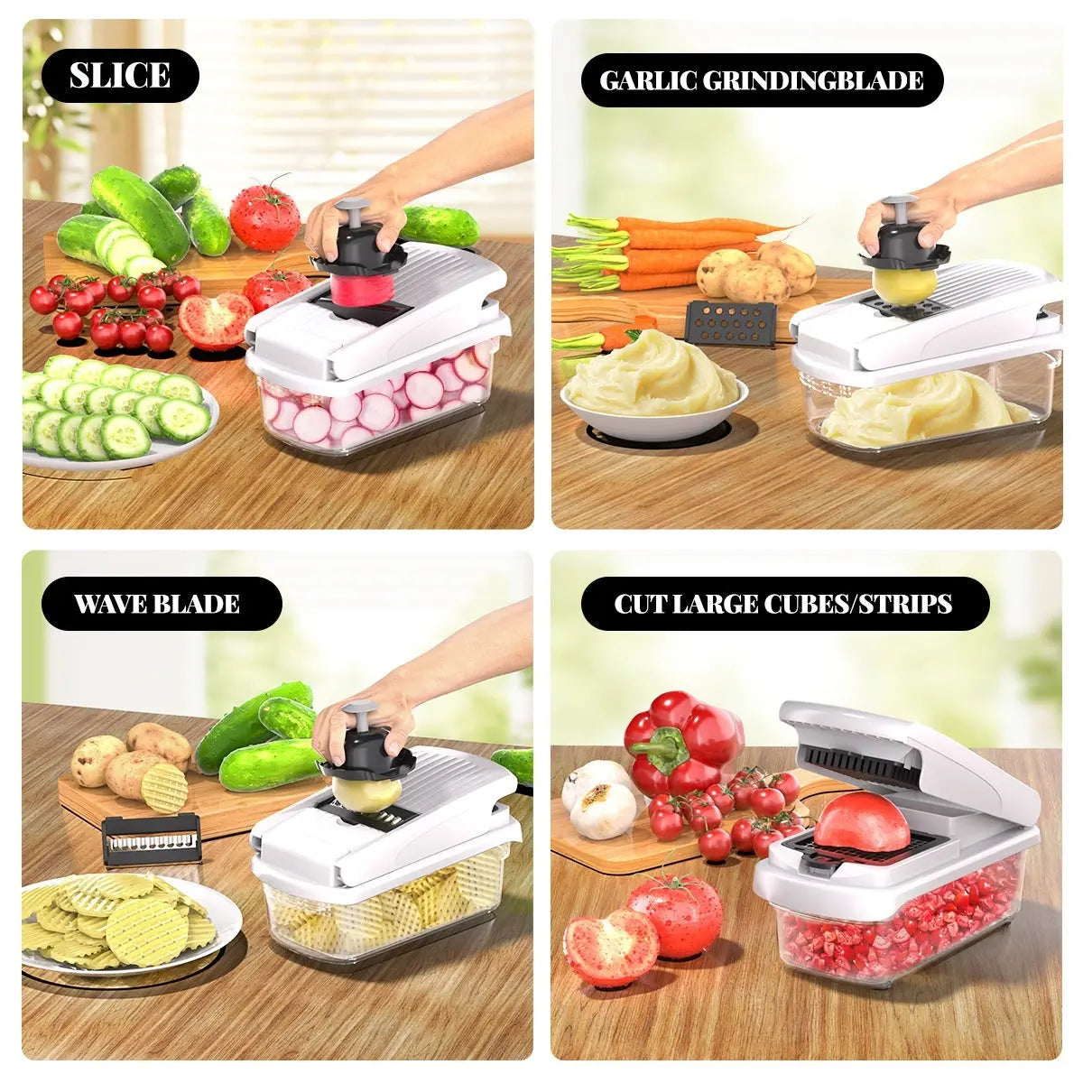 Garderion 15-in-1 Multi-function Vegetable Chopper – Kitchen Tool Garderion