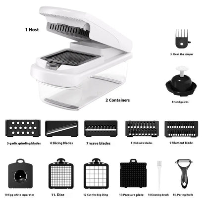 Garderion 15-in-1 Multi-function Vegetable Chopper – Kitchen Tool Garderion