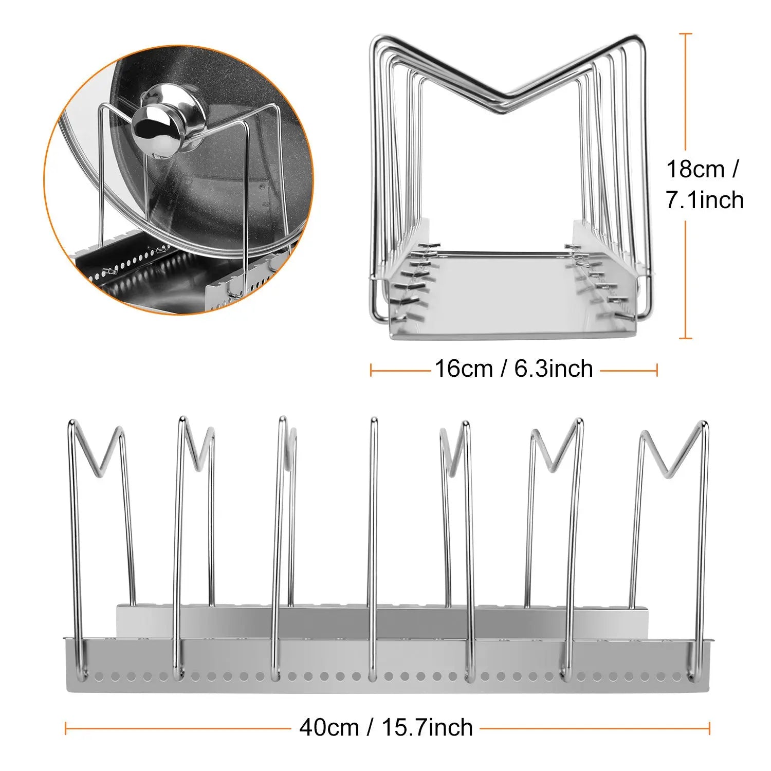 Garderion Stainless Steel Kitchen Storage Rack – Multi-Layer Garderion