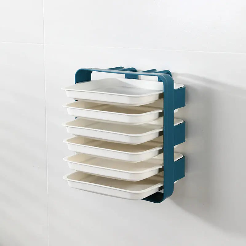 Garderion Wall-mounted Kitchen Shelf – 3/6 Layer Side Tray Organizer Garderion