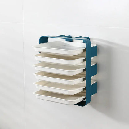 Garderion Wall-mounted Kitchen Shelf – 3/6 Layer Side Tray Organizer Garderion