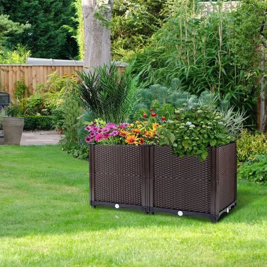 Garderion Elevated Garden Flowerpot - Self-Watering Raised Planter for Outdoor Plants Garderion