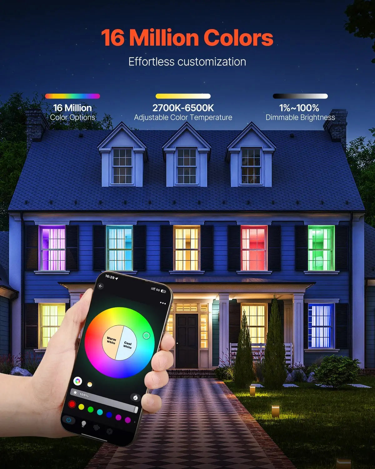 Garderion Smart A19 E26 LED Bulbs – Alexa & Google (4 Pack) Garderion