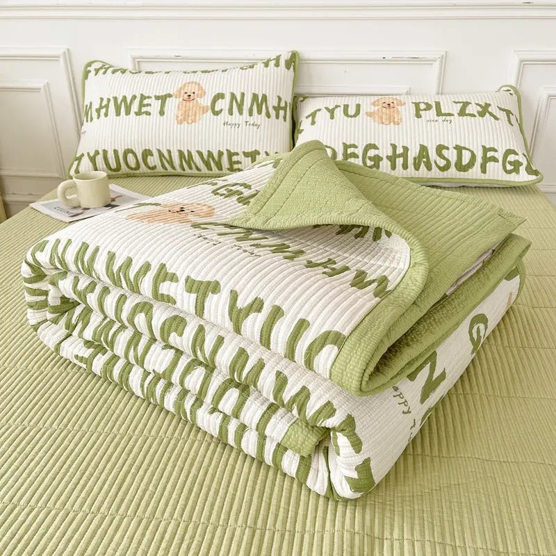 Garderion Quilted Bed Cover Three-Piece Set Garderion